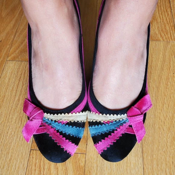 Colourful heels with bow - Picture 5 of 5